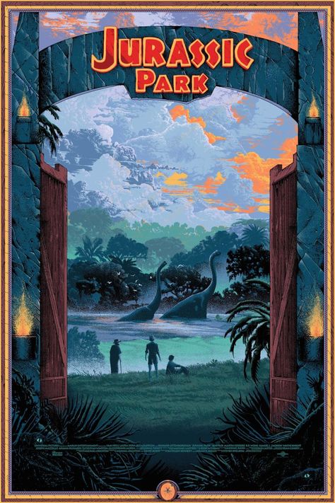 Gorgeous Pair of JURASSIC PARK Posters by Kilian Eng — GeekTyrant Dinosaur Props, Jurassic Park Poster, Jurassic Park 1993, Jurassic Park Movie, Jurrasic Park, Movie Poster Wall, Jurassic Park World, Alternative Movie Posters, A Dinosaur