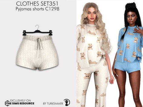 The Sims Resource - Clothes SET251 - Pyjamas shorts C1298 Pyjamas Shorts, Sims 4 Male Clothes, Play Sims 4, Sims 4 Expansions, Sims 4 Cc Folder, Sims 4 Teen, Sims 4 Dresses, Sims 4 Toddler, Fashion Design Collection