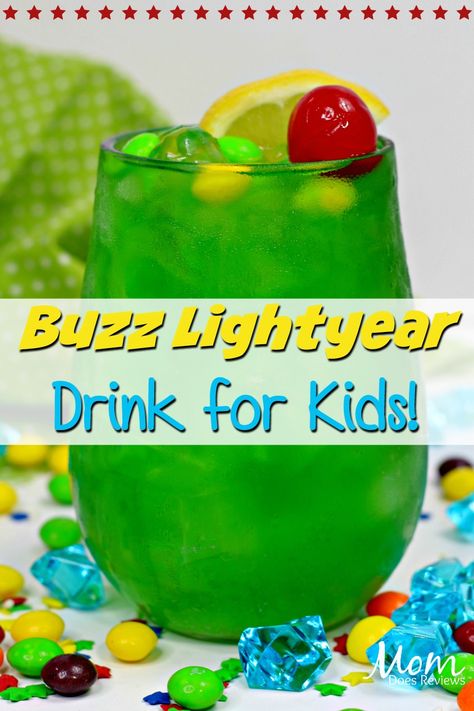 Buzz Lightyear Drink for Kids - To Infinity and Beyond! #ToyStory4 - Mom Does Reviews Buzz Lightyear Drink, Buzz Lightyear Food Ideas, Buzz Lightyear Party Food, Buzz Lightyear Birthday Party Food, Toy Story Drinks, Two Infinity And Beyond Birthday Food, 2 Infinity And Beyond Birthday Party, Amazing Chicken Breast Recipes, Buzz Birthday