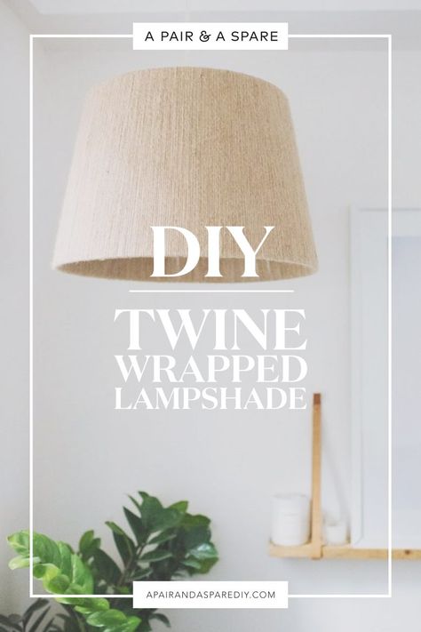 A Pair & A Spare | DIY Twine Lampshade (An Ikea hack!) Twine Diy, Ikea Lamp, Lampshade Makeover, Diy Lampe, Diy Lamp Shade, Work Diy, Diy Makeover, Diy Hanging, Boho Diy