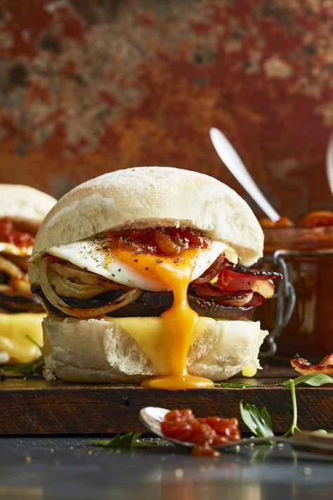 Bacon And Egg Roll Recipe Recipe | Better Homes and Gardens Egg And Bacon Roll, Bacon And Egg Breakfast, Bacon And Egg Roll, Egg Roll Recipe, Bacon Roll, Bacon Eggs Breakfast, Coffee Trailer, Breakfast Cafe, Eggs Breakfast