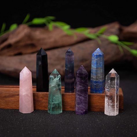 Meditation Therapy, Witchy Crystals, February Gemstone, Crystal Magick, Crystal Wands, Amethyst Wand, Fluorite Crystals, Color Quartz, Indoor Fountain