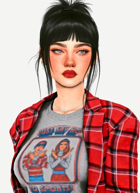 Naomi's Corner Sims 4 Female Presets Face, Sims4 Cc Skin Details Alpha, Sims 4 Face Ideas, Sims 4 Alpha Eyebrows, The Sims 4 Cc Face Preset, The Sims 4 Characters Ideas, Billie Eilish Sims 4 Cc, Sims 4 Pretty Sims, Sims 4 Female Skin Overlay