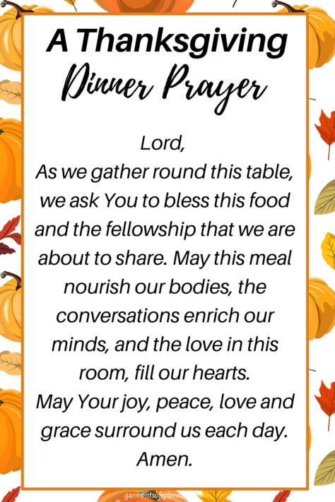 Prayers of Gratitude on Thanksgiving  - Thanksgiving Grace Prayer, Short Thanksgiving Prayer, Thanksgiving Dinner Prayer, Thanksgiving Prayers For Family, Food Prayer, Dinner Prayer, Back To School Prayer, Thanksgiving Prayers, Prayers For Family