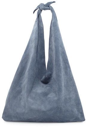 The Row Bindle, Bindle Bag, Suede Hobo Bag, The Row Bag, Purse Boutique, Suede Purse, Suede Handbags, Blue Handbags, Shoulder Strap Bag