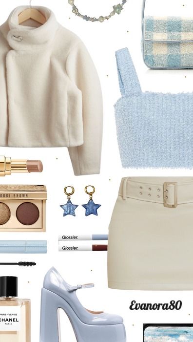 Ivory & Powder Blue 🪐 Outfit | ShopLook Powder Blue Outfit, Clothes Polyvore, Fancy Fashion, Spring Street Style, Blue Outfit, Outfit Shoplook, Summer Winter, Powder Blue, Spring Fashion