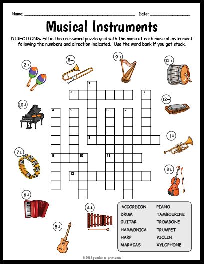 Free Music Worksheets, Music Instruments Kids, Music Printables, Puzzle Worksheet, Music Class Activities, Music Theory Worksheets, Music Teaching Resources, Music Lessons For Kids, Elementary Music Lessons