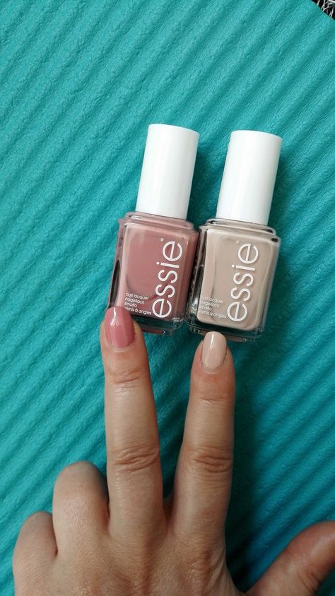 Essie nude collection shades Eternal optimist & Spin the bottle. Picture by bodymakeupsoul on FB Essie Toned Down, Essie Spin The Bottle, Essie Press Pause, Essie Talk To The Sand, Essie Blushin & Crushin, Essie Eternal Optimist, Essie Nail Polish Eternal Optimist, Eternal Optimist, Spin The Bottle