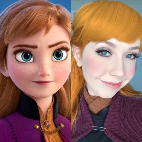 Anna Makeup Frozen, Princess Anna Makeup, Anna Frozen Makeup, Anna Frozen 2, Anna Makeup, Frozen Makeup, Anna Disney, Princess Makeup, Disney Makeup