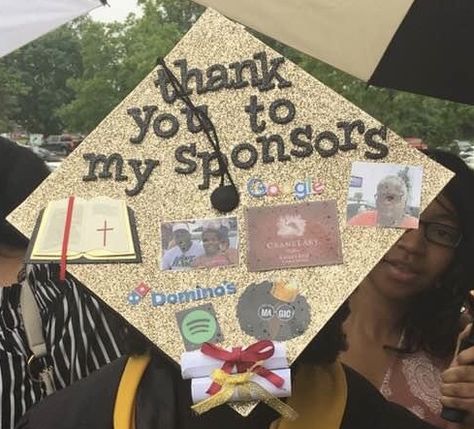 Thank you to my sponsors Grad Cap Grad Cap Decor, High School Graduation Cap Designs, Funny Graduation Caps, Creative Graduation Caps, Graduation Cap Ideas, College Grad Cap Ideas, Grad Cap Decorated, Graduation Cap Decoration Diy, High School Graduation Cap