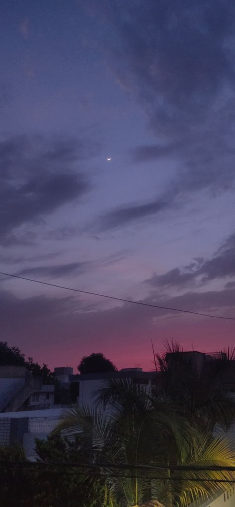 Moon In Evening Sky, Evening Vibes, Pretty Skies, Sky Moon, Sky Pictures, Night Vibes, Evening Sky, Pretty Sky, Second Day