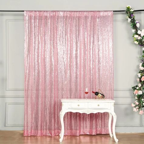 Pink Sequin Backdrop, Sequin Curtains, Photography Booth, Pipe And Drape Backdrop, Sequin Backdrop, Pink Curtains, Pipe And Drape, Pink Sheer, Photo Booth Backdrop