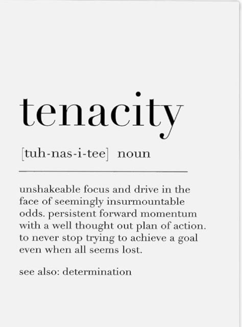 Alignment Definition, Tenacity Definition, Inspirational Definitions, Dear 2025, Vision Board Affirmations, Word Definitions, Rare Words, Language Translation, Banana Fish