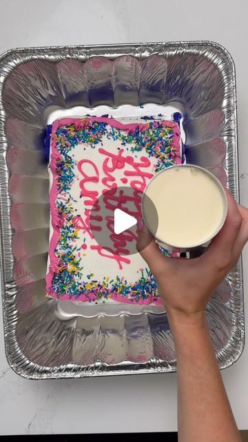 Kate Heintzelman on Instagram: "new favorite birthday cake #cake #birthday #dessert #yummy #food #sweet #yum #yummy" Leftover Birthday Cake Ideas, Fun Easy Birthday Cake Ideas, Homemade Bday Cake, Cake Hacks Store Bought, Birthday Cake Flavor Cake, Breakfast Birthday Cake, Alternative Cake Ideas, Cake Alternatives Birthday, 66th Birthday Cake