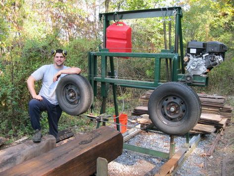 Homemade Bandsaw Mill - by bryguy22 @ LumberJocks.com ~ woodworking community Saw Mill Diy, Chainsaw Mill Plans, Homemade Bandsaw Mill, Diy Bandsaw, Bandsaw Mill, Saw Mill, Chainsaw Mill, Lumber Mill, Wood Mill