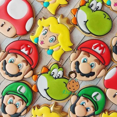 Princess Peach Sugar Cookies, Princess Peach Cookies Decorated, Super Mario Bros Cookies, Super Mario Cookies Decorated, Mario Birthday Cookies, Princess Peach Cookies, Mario Sugar Cookies, Mario Bros Cookies, Super Mario Cookies