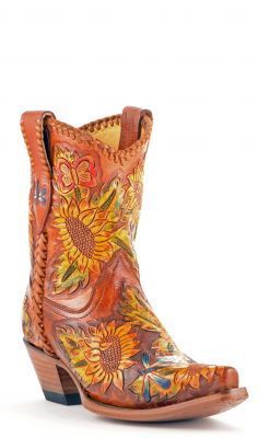 Sunflower Cowboy Boots, Tooled Sunflower, Sunflower Boots, Cowboys Boots, Wedding In France, Corral Boots, Boots Are Made For Walking, Boots Style, Cowboy Boot