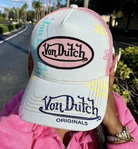 Von Dutch Hat Outfit, Casquette Von Dutch, Y2k Hats, Von Dutch Hat, Dope Hats, Cute Beanies, Dutch Baby, Von Dutch, Dream Nails