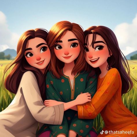 Paid Promotion, Disney Princess Artwork, Best Friends Cartoon, Friends Illustration, Girl Friendship, Princess Pictures, Friend Cartoon, Culture Magazine, Girly Drawings