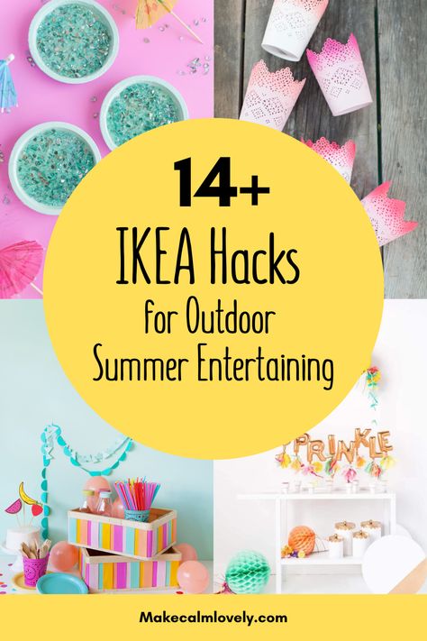 14+ IKEA Hacks for Outdoor Summer Entertaining Ikea Havks, Ikea Garden, Easy Ikea Hacks, Amazing Ikea Hacks, Entertaining Hacks, Outdoor Hacks, Ikea Outdoor, Ikea Raskog, Summer Hacks