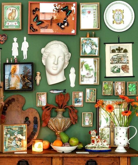 Maximalist Gallery Wall, Anthropologie Decor, Retro Apartment, Maximalist Art, Vibrant Living Room, Health Workers, Eclectic Gallery Wall, Gallery Wall Inspiration, Maximalist Decor