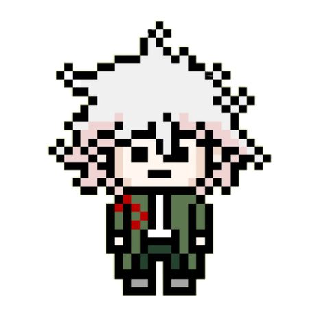 Nagito Pixel, Nagito Komaeda, Diabolik, Diabolik Lovers, In God We Trust, Starter Pack, Cutie Patootie, Danganronpa, Cartoon Drawings