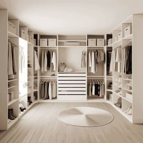 Walkin Closets Design, Casa Clean, Walking Closet, White Closet, Dream Closet Design, Walk In Closet Design, Luxury Closets Design, Closet Layout, Wall Closet