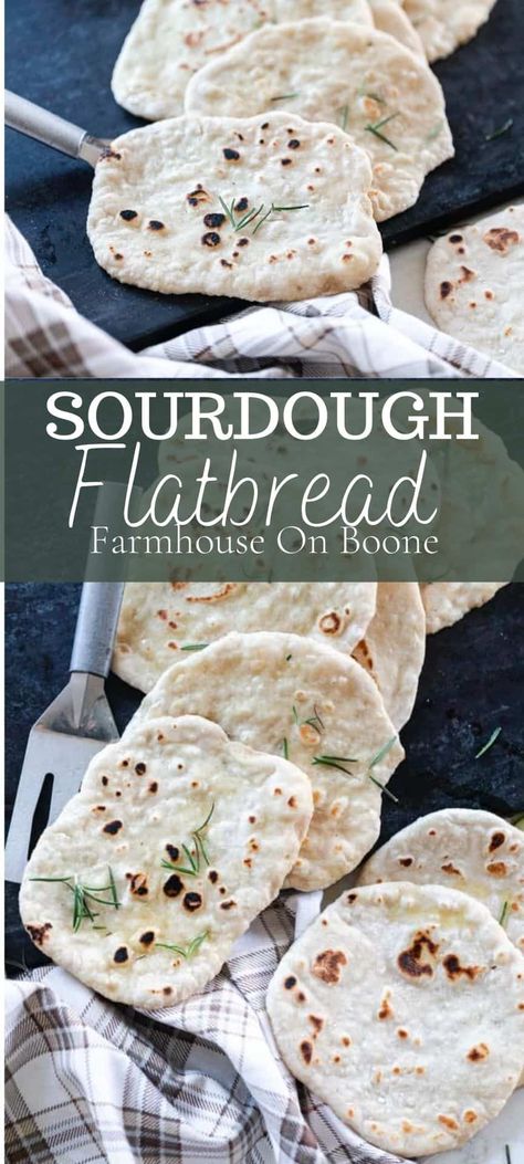 Easy Sourdough Flatbread, Easy Sour Dough Flat Bread, Sourdough Flatbread Pizza, Sourdough Flat Bread, Sourdough Discard Flatbread, Discard Flatbread, Sour Snacks, Sourdough Flatbread Recipe, Homemade Pizza Crust Easy