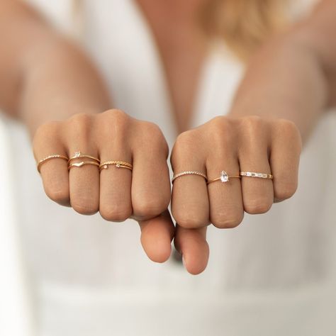 A dainty braid of gold vermeil or silver symbolizes unity. This textured ring is gorgeous worn alone, and adds great visual interest to any stack! Trillion Cut Ring, Classic Solitaire Ring, Criss Cross Ring, Baguette Ring, Braided Ring, Gold Gemstone Ring, Silver Stacking Rings, Big Rings, Textured Ring