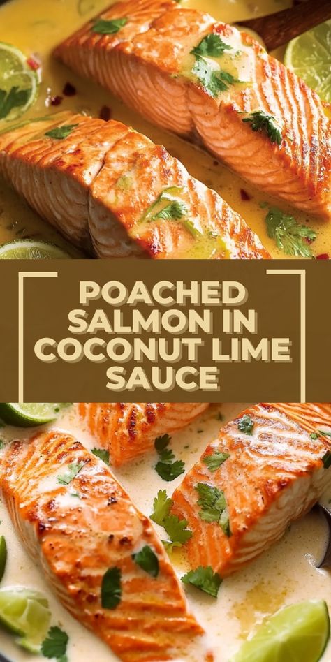 Poached Salmon in Coconut Lime Sauce

Ingredients:

4 salmon fillets (skinless)
1 tablespoon olive oil
2 garlic cloves, minced
1 onion, finely chopped
1 1/2 cups coconut milk
1 tablespoon fish sauce
1 tablespoon soy sauce
1 tablespoon brown sugar
1 lime (juice and zest)
1/2 cup chicken broth
Fresh cilantro for garnish
Sliced red chili for garnish (optional)
Salt and pepper to taste

#Poached #Salmon #Coconut #Lime #Sauce Coconut Lime Sauce, Thai Coconut Curry, Poached Salmon, Appetizers For A Crowd, Thai Coconut, Lime Sauce, Seafood Appetizers, Best Vegan Recipes, Coconut Curry