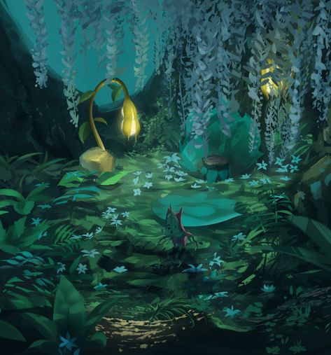 Library Forest, Korok Zelda, Pixie Hallow, Fairy Fountain, John Bennett, Zelda Video Games, Tumblr Illustration, Forest Drawing, Game Fanart