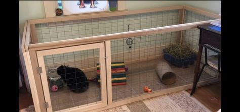 Diy Bunny Cage Indoor, Diy Bunny Cage, Indoor Rabbit House, Diy Bunny Toys, Bunny Owner, Diy Rabbit Cage, Rabbit Hutch Indoor, Indoor Rabbit Cage, Diy Rabbit Hutch