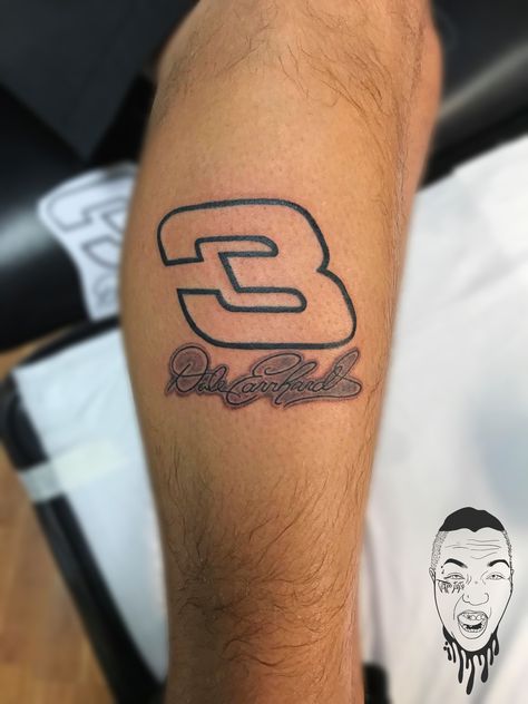 Dale Earnhardt died February 18, 2001 doing something he was passionate about... racing. Had the pleasure of inking this on one of his fans. If you like my work & want to book a consultation appointment or just check out some more of my work, go to tattoojojo.com . You can also leave a review/testimonial. It's greatly appreciated. Thanks!  Tattoo Artist: JoJo Tattoo Shop: Tainted Skin Book Consultation: tattoojojo.com Location: 1176 N Main St Crown Point, IN (Relocating soon: 1414 E North S... Dale Earnhardt Tattoo, Jr Tattoo, Jojo Tattoo, Tattoo Style Drawings, Dale Earnhardt Jr, Tattoo Work, Dale Earnhardt, Make Your Mark, Tattoo Shop