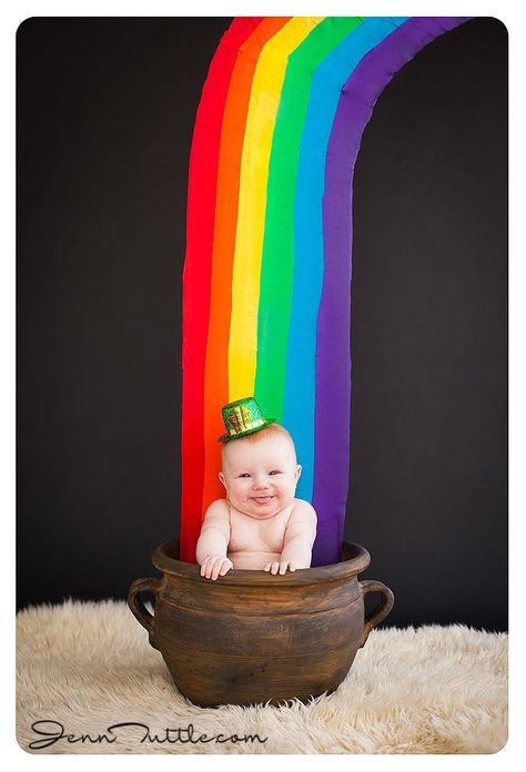 st patricks day rainbow pot props St Patrick’s Day Mini Session, Baby Holiday Pictures, Holiday Baby Pictures, St Patricks Day Rainbow, St Patrick's Day Photos, St Patricks Baby, Baby Holiday Photos, St Patricks Day Pictures, Monthly Baby Pictures