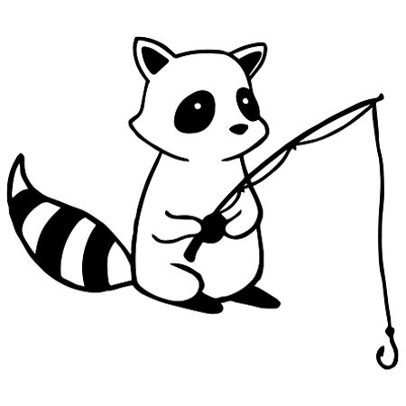 Introducing Inkbox Tattoos' Racoon Gone Fishin' design! This cute and playful semi-permanent tattoo features a whimsical linework racoon holding a fishing rod. The perfect accessory for animal lovers looking to add a fun touch to their look. Water-Resistant for long-lasting wear. Tiny Raccoon Tattoo, Cute Raccoon Drawing Simple, Simple Raccoon Drawing, Racoon Drawings Easy, Racoon Tattoo Simple, Racoon Painting, Racoon Drawings, Racoon Drawing, Aaliyah Core