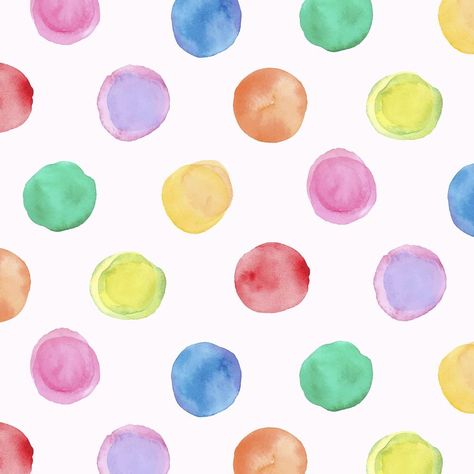 Polka dot seamless pattern, watercolor design | free image by rawpixel.com / Boom Colorful Polka Dot Background, Watercolor Polka Dots, Polka Dot Logo, Polka Dot Wallpaper, Polka Dot Pattern Design, Elf Princess, Aesthetic Watercolor, Watercolor Dots, Woodland Elf