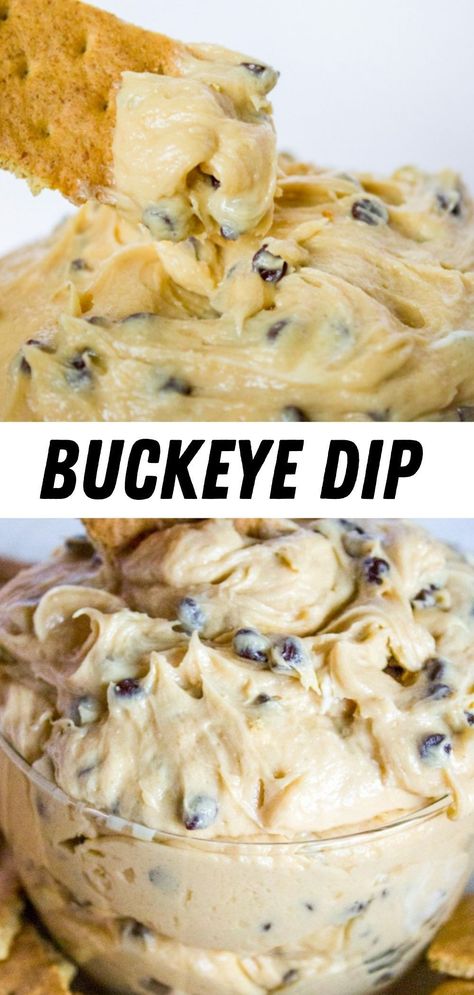 Gameday Desserts, Buckeye Dip, Football Party Desserts, Buckeye Dessert, Easy Tailgate Food, Football Desserts, Tailgate Desserts, Superbowl Desserts, Tailgate Snacks