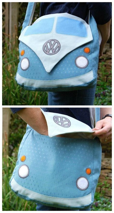 Diy Cross Body Bag, Diaper Bag Sewing Pattern, Bag Free Pattern, Purse Sewing, Crossbody Bag Pattern, Bag Sewing Pattern, Kids Bag, Vw Bus Camper, Sewing Machine Cover