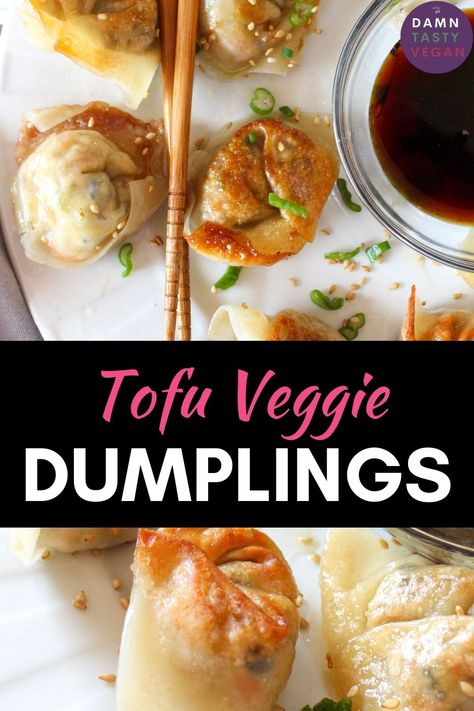 Vegetarian Gyoza, Veggie Dumplings, Vegan Potstickers, Vegetarian Dumpling, Vegan Dumplings, Vegetable Dumplings, Dumpling Filling, Marinated Tofu, Vegan Side Dishes