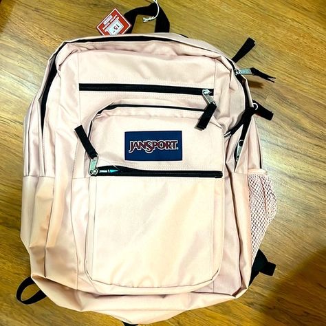 Brand new Jansport backpack - light pink Jansport Bag, Pink School Bags, Light Pink Backpack, Jansport Backpacks, Jansport Right Pack, Jansport Backpacks Big Student, Beige Backpacks, Plaid Backpack, Grey Backpacks