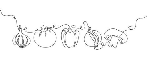 Vegetable Line Art, Vege Illustration, Food Line Drawing, Food Line Art, Onion Drawing, Vector Vegetables, Vegetables Drawing, Silhouette Sport, Vegetable Drawing