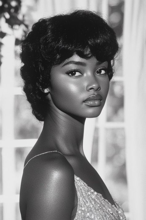 Reference Photos Headshots, 1920s African American Hair, Refrences Girl Black, Princess Era Aesthetic, 1920 Black Women, Timeless Beauty Aesthetic, Vintage Women Aesthetic, Middle Eastern Face Claim, 1940s Black Women