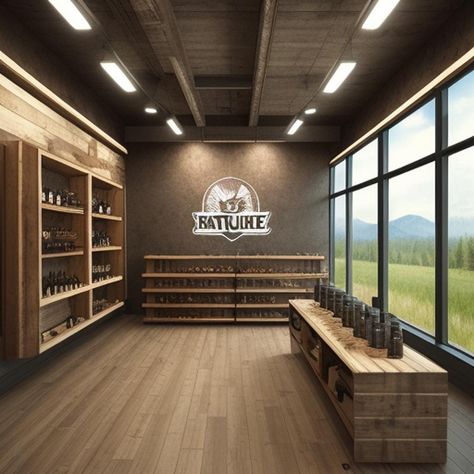 Dispensary Store Design, Dark Retail Interior, Dark Store Interior Retail Design, Event Space Design, Vapeshop Logo, Vapestore Interior, Shop Displays, Store Layout, Shop Display