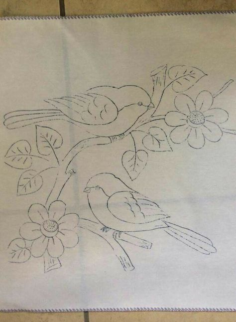 Tambour Stitch, Design Embroidery Patterns, Free Embroidery Patterns Machine, Bird Embroidery Pattern, Rose Embroidery Pattern, Hand Embroidery Patterns Free, Birds Embroidery Designs, Fabric Paint Designs, Floral Embroidery Patterns