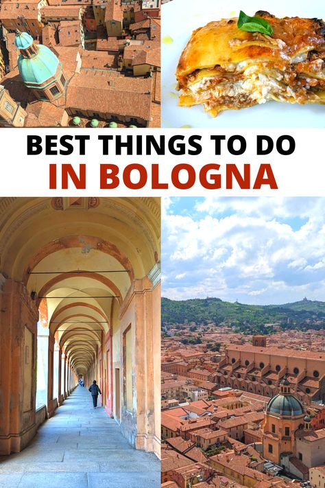 Best things to do in Bologna, red tile rooftops, lasagna, porticoes, view from the tower. Beaches In Italy, Best Italian Food, Photography Italy, Travel In Italy, Italy Itinerary, Bologna Italy, Best Italian Recipes, Southern Europe, Western Europe