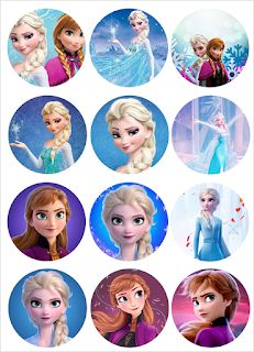 Diy Cake Topper Printable, Frozen Cupcake Toppers, Moana Bebe, Frozen Cupcakes, Birthday Return Gifts, Frozen Themed Birthday Party, Birthday Cake Topper Printable, Frozen Disney Movie, Diy Cake Topper