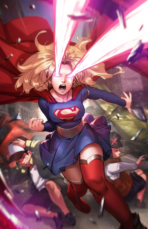 Derrick Chew, Supergirl Comic, Dc Comics Girls, Dc Comics Wallpaper, Art Cyberpunk, Supergirl Dc, Superhero Costumes, Superhero Villains, Dc Comics Superheroes