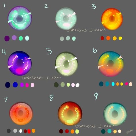 More Eye Swatches by Overlord-Jinral.deviantart.com on @deviantART: Color Palette Challenge, Blemish Remover, Palette Art, Anime Eye Drawing, Color Palette Design, Digital Painting Tutorials, Chiaroscuro, Eye Art, Digital Art Tutorial