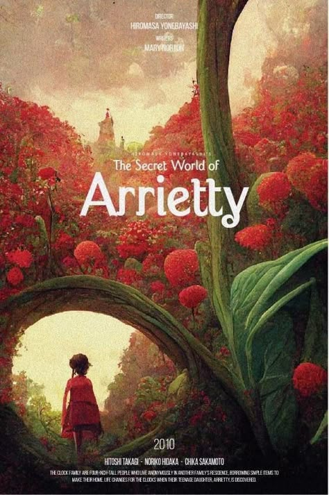 Studio Ghibli Movie Posters, Movies Photography, Studio Ghibli Poster, Secret World Of Arrietty, Studio Ghibli Background, Film Vintage, Ghibli Artwork, The Secret World, Studio Ghibli Movies