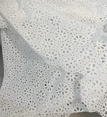 Premium Quality Embroidery Broderie Anglaise Scalloped Cotton Eyelet Lace Fabric by The Yard 52" yh1447 (Off White) Eyelet Lace Fabric, Eyelet Lace, Sewing Stores, Lace Fabric, Baby Items, Sewing Fabric, Off White, Sewing Crafts, Embroidery